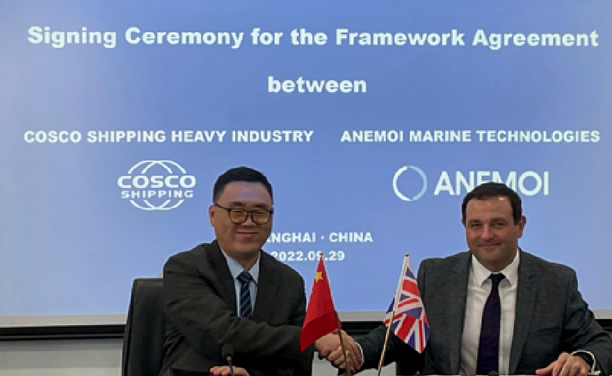 Anemoi and COSCO Shipping Heavy Industry to offer full wind propulsion technology installation services